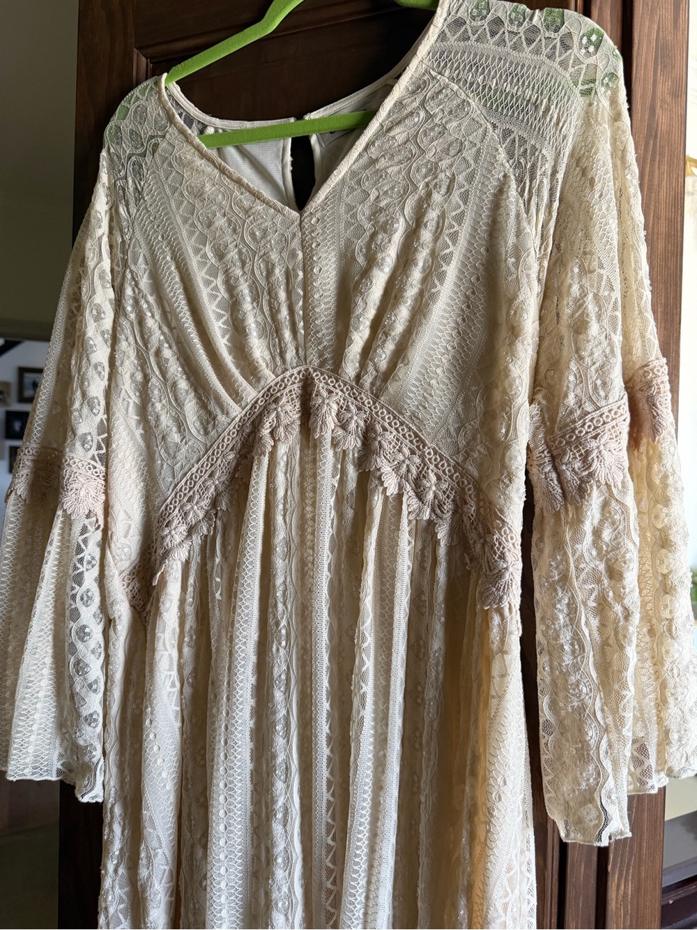 Lace Maxi Dress in Cream - Picture 13 of 17